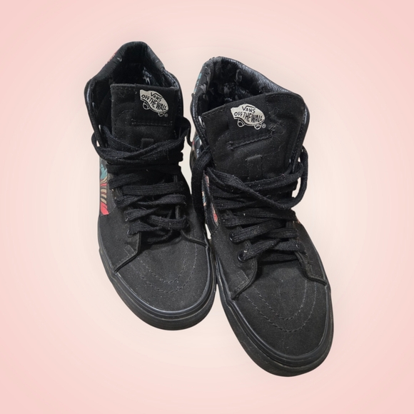 VANS Floral Black High-Top Sneakers - Picture 13 of 16